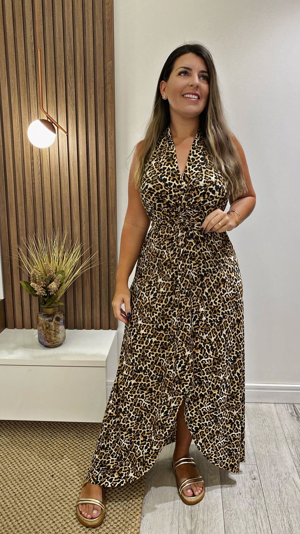 Versatile long dress 10 in 1 - Leopard print •cover up • sarong • wrap dress • pareo