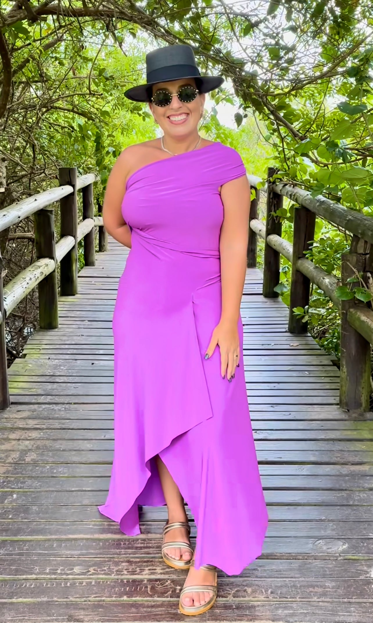 Versatile long dress 10 in 1 - Bright Lilac • sarong • cover up • wrap dress • pareo