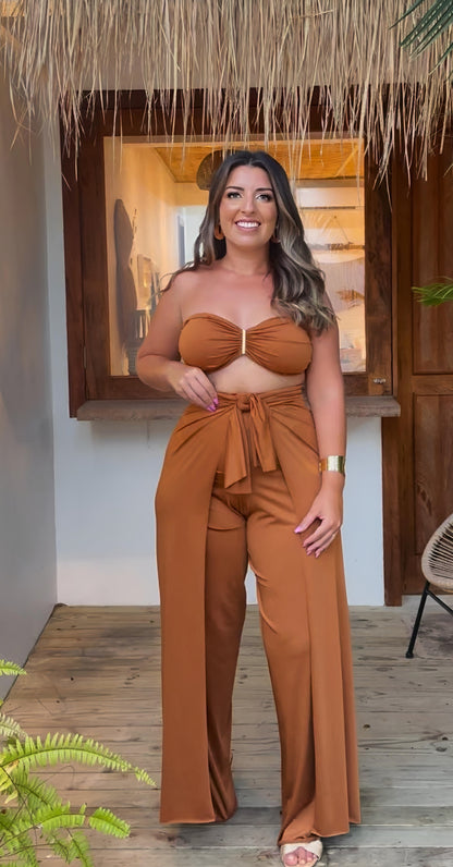 Wrap pants 4 in 1 - Orange rust • cover up